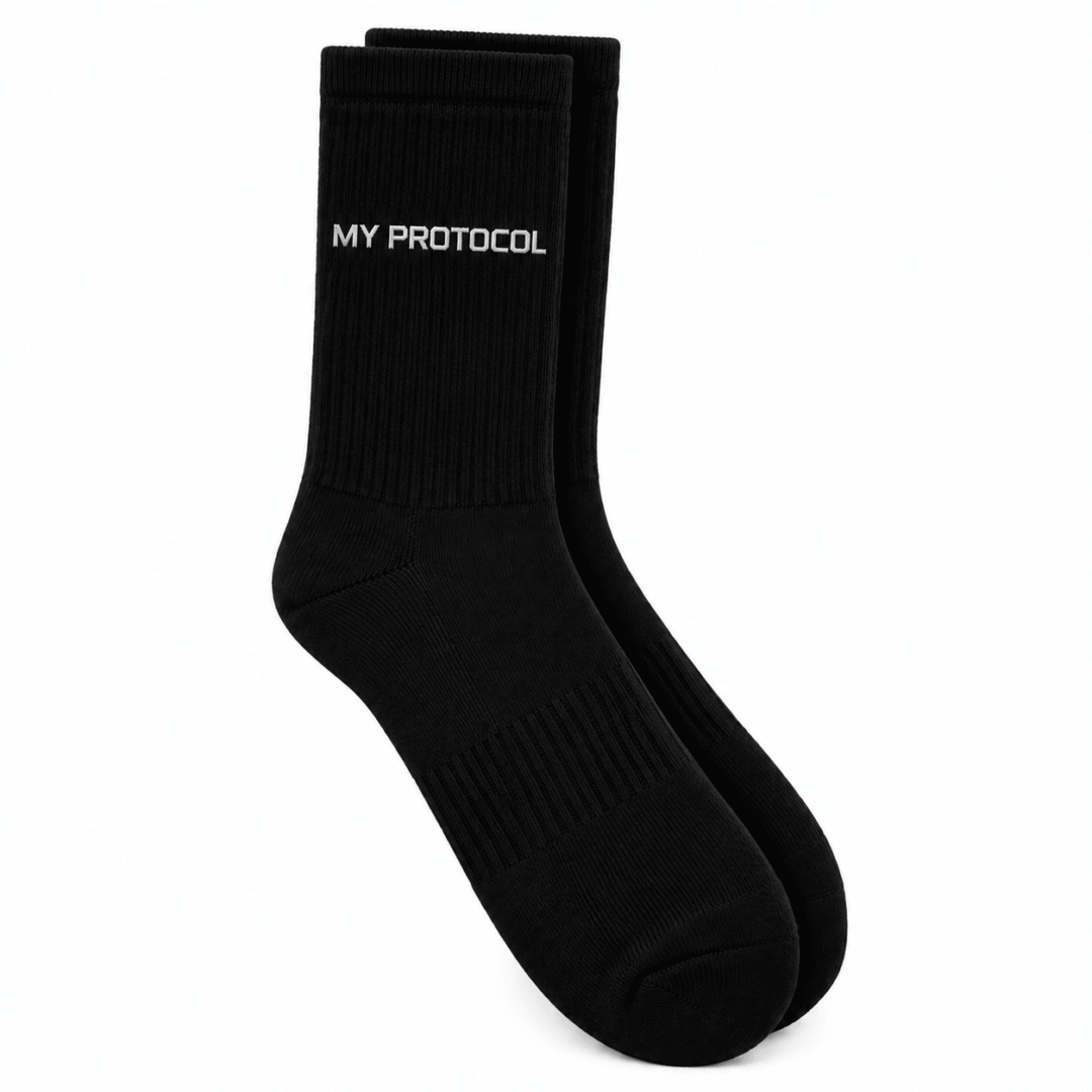 MY PROTOCOL Performance Crew Socks – Black
